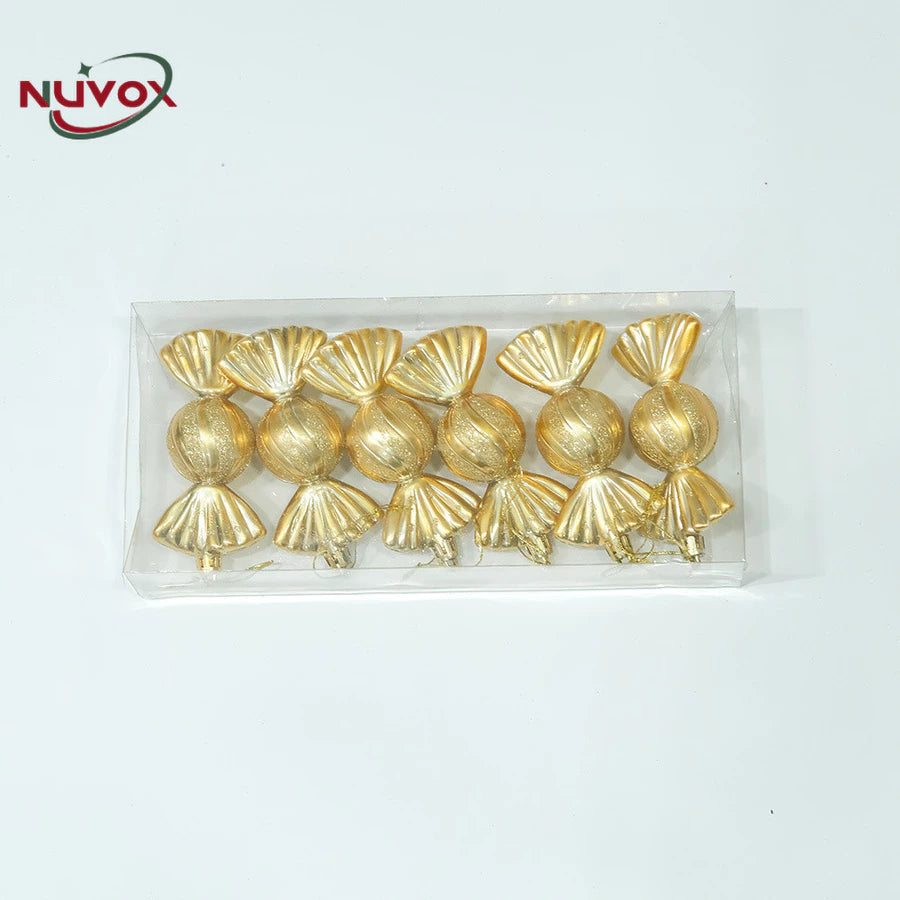 NUVOX 6pcs Christmas Tree Candy Pendant Xmas Tree Hanging Ornaments Decor For Home Party