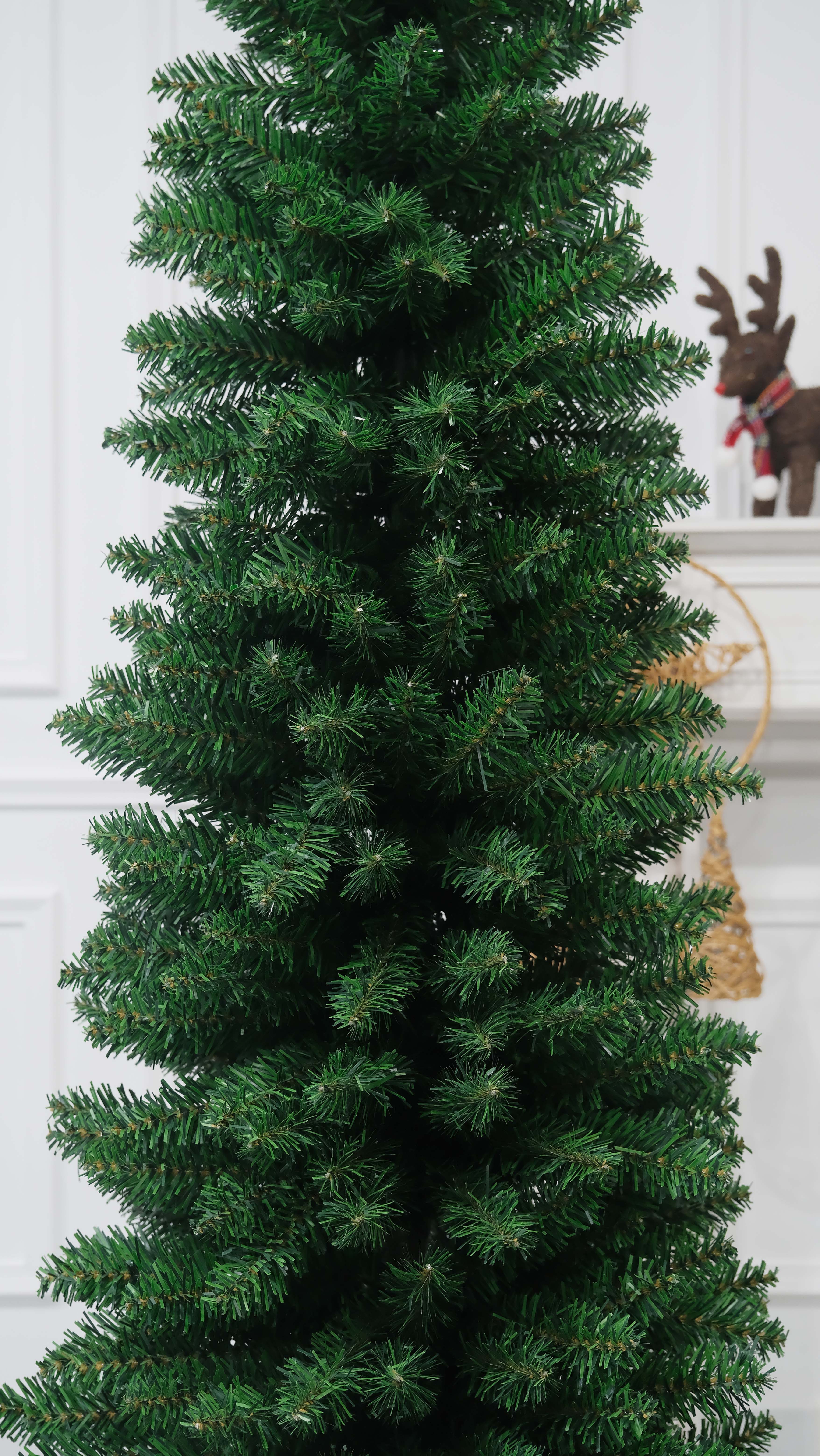 Green Artificial Pencil Slim Christmas Tree