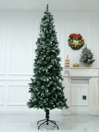 Pencil Christmas Tree 5ft 6FT 7FT 8FT Upgraded Artificial Slim Christmas Tree