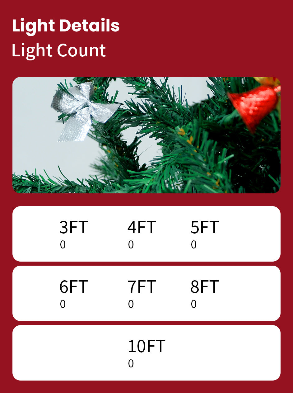 Christmas Tree PVC Material 4ft/5ft/6ft/7ft/8ft Artificial Full Christmas Tree