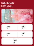 Pink Slim Christmas Tree 6ft High Quality Xmas Artificial Tree for Holiday Decorations