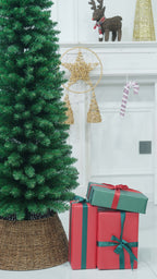 Green Artificial Pencil Slim Christmas Tree