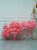 Pink Christmas Tree 6ft Artificial Spruce Full Pink Xmas Pine Tree with Metal Stand