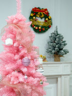 Pink Slim Christmas Tree 6ft High Quality Xmas Artificial Tree for Holiday Decorations