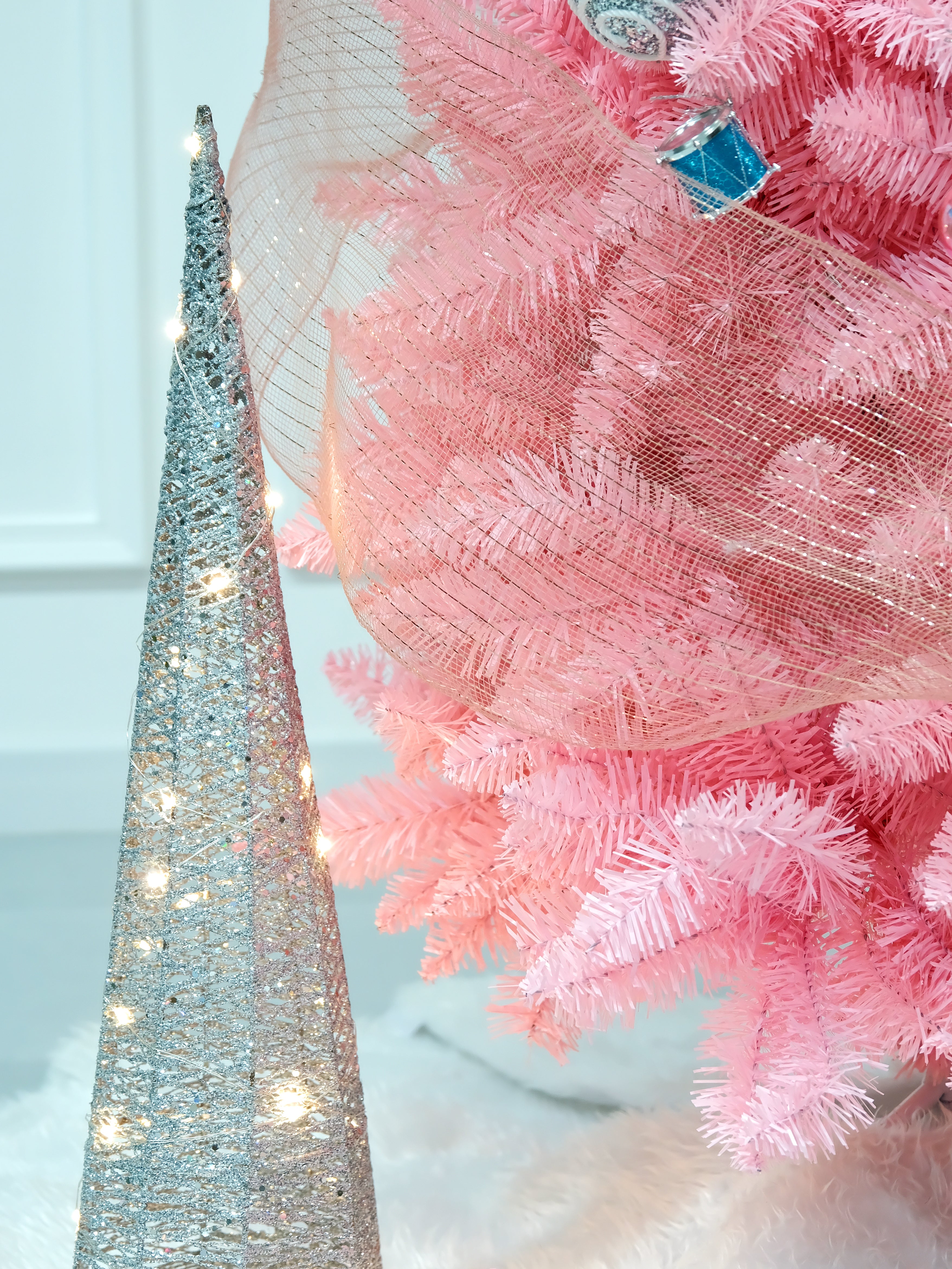 Pink Slim Christmas Tree 6ft High Quality Xmas Artificial Tree for Holiday Decorations