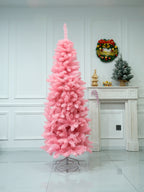 Pink Slim Christmas Tree 6ft High Quality Xmas Artificial Tree for Holiday Decorations
