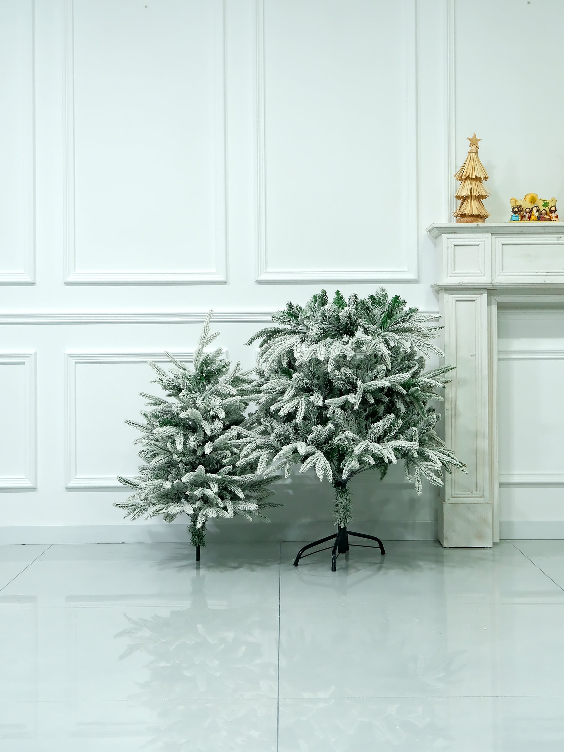 Snow Flocked Christmas Tree 4/ 5/6/7/8/10 FT High Quality  X Mas Decor Snow Tree