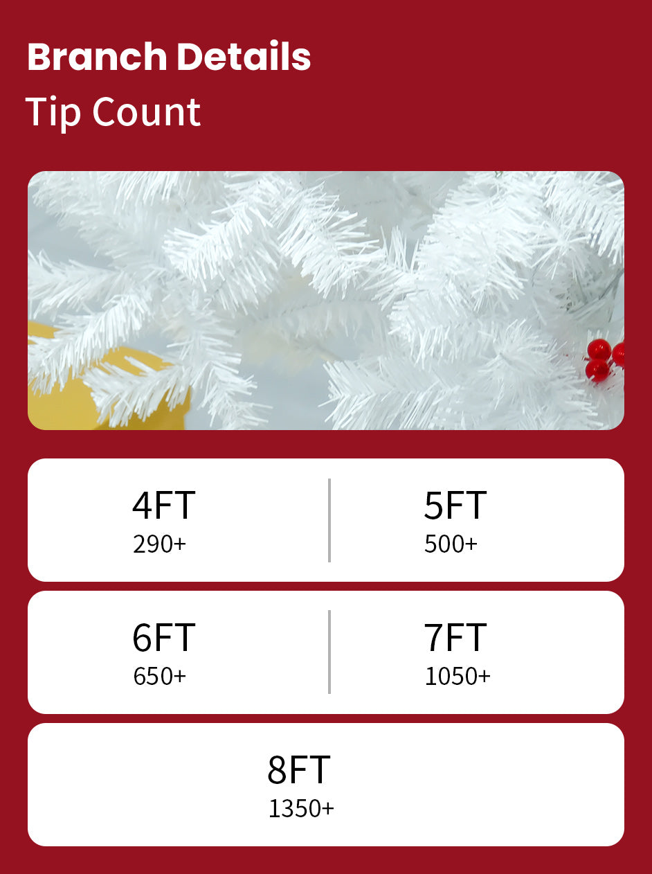 Christmas Tree  Makapal Full-Bodied White Artificial Christmas Tree Decoration Easy Set Up