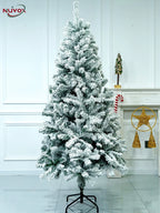 NUVOX 5/6/7/8/10FT Snow Flocked Christmas Tree High Quality XMas Decor Snow Tree