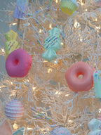 NUVOX Christmas Tree Pendant Macarons Donut Christmas Decoration Atmosphere Decoration