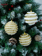 NUVOX 8cm Christmas Balls Xmas Tree Ornament Hanging Pendant Christmas Creative Balls Xmas Ornament