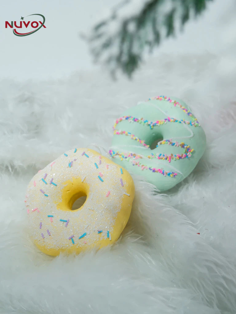 NUVOX Christmas Tree Pendant Macarons Donut Christmas Decoration Atmosphere Decoration