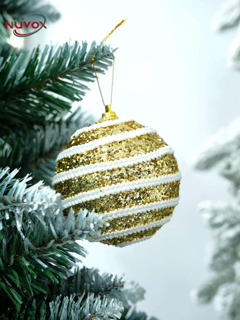 NUVOX 8cm Christmas Balls Xmas Tree Ornament Hanging Pendant Christmas Creative Balls Xmas Ornament