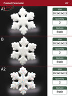 NUVOX Christmas Snowflakes Decoration Glitter Fake White Snowflake Xmas Tree Hanging Pendents Decor