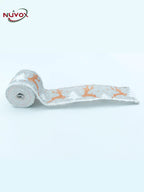 NUVOX Creative Christmas Ribbon Decoration With Velvet Elk Printed Wrapping Xmas Tree Ribbon