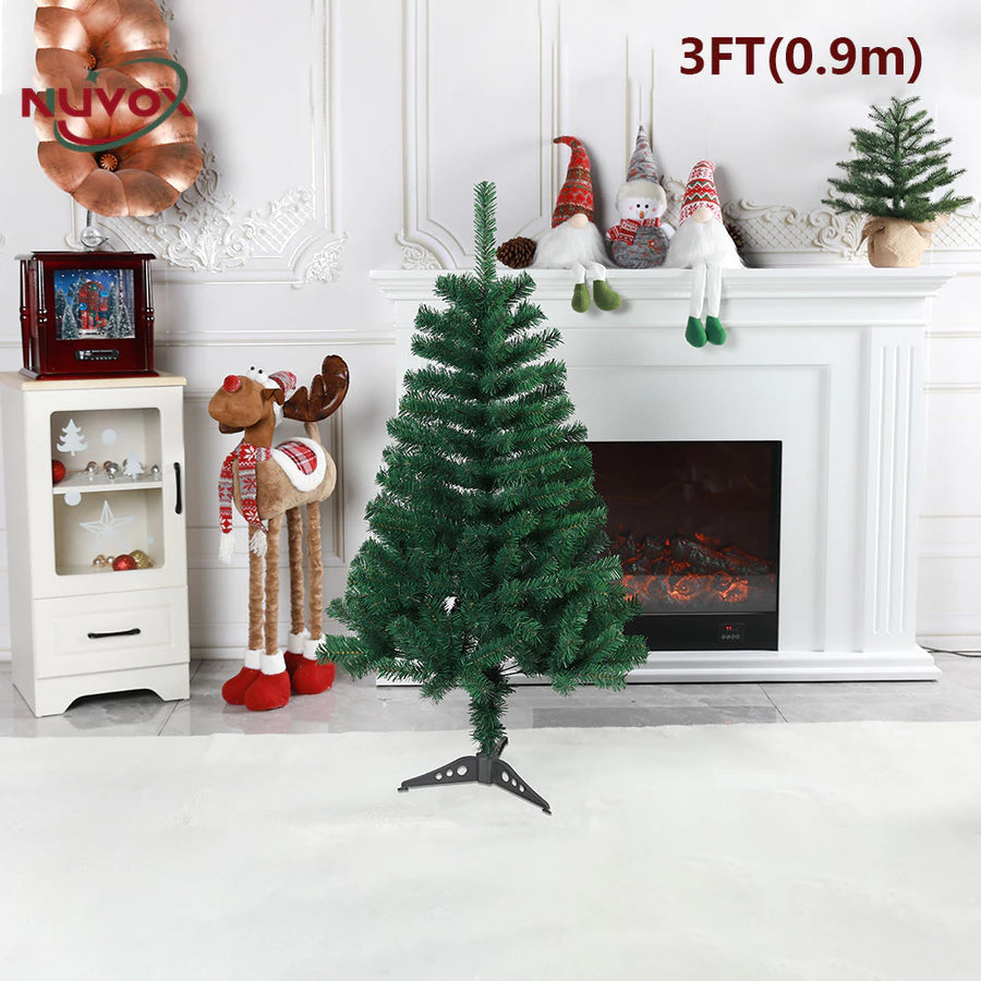 NUVOX PVC Christmas Tree 7ft Makapal Christmas Tree Set with Decoration for Home Party Supplies