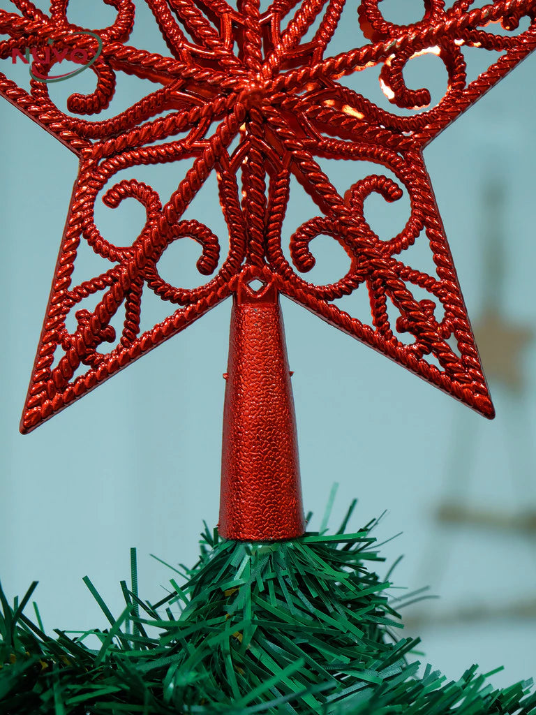 NUVOX Christmas Tree Top Star Hollow Plastic Star Xmas Tree Hanging Ornaments for Home Festival