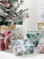 NUVOX 30Pcs/6cm Christmas Tree Ball Hanging Pendant Christmas Balls Decors Set for New Year Party