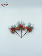 NUVOX Christmas Red Berries Decoration Artificial Red Berries Pine Cone Xmas Tree Hanging Ornaments