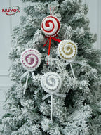 NUVOX Christmas Candy Hanging Decorations Threaded Lollipop Xmas Tree Hanging Ornaments For New Year