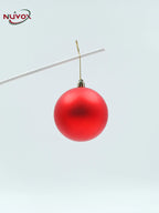 NUVOX 8cm Christmas Balls Decoration Glitter Gold Xmas Tree Hanging Ornaments Decor Big Size