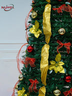 NUVOX Foldable Christmas Tree 7ft Makapal with Decoration Pop Up Artificial Christmas Tree for Home