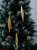 NUVOX 12pcs Twisted Icicle Ornament Decoration Christmas Ball Glitter Icicle Hanging Ornament