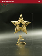 NUVOX Christmas Tree Star Topper Decoration Gold Star Hanging Xmas Tree Topper Decoration New Year