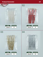 NUVOX 12 Pcs/Box Christmas Twisted Icicle Ornament Xmas Tree Hanging Fake Ice Pendant for Home