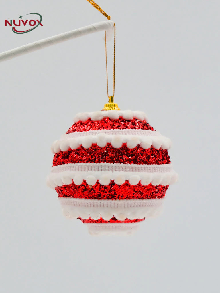 NUVOX 8cm Christmas Balls Xmas Tree Ornament Hanging Pendant Christmas Creative Balls Xmas Ornament