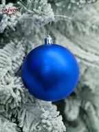 NUVOX 8cm Christmas Balls Decoration Glitter Gold Xmas Tree Hanging Ornaments Decor Big Size