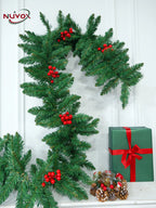 NUVOX Artificial Christmas Garland PVC Xmas Garlands Wall Door Decor for Holiday