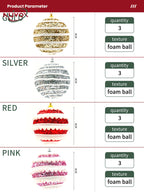 NUVOX 8cm Christmas Balls Xmas Tree Ornament Hanging Pendant Christmas Creative Balls Xmas Ornament