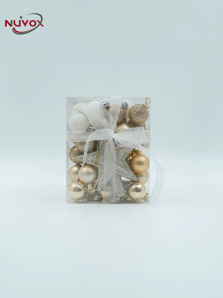 NUVOX 30Pcs/6cm Christmas Tree Ball Hanging Pendant Christmas Balls Decors Set for New Year Party