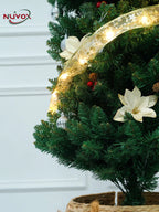 NUVOX Christmas Ribbon with Lights for Christmas Tree DIY Xmas Tree Ribbon Decorations