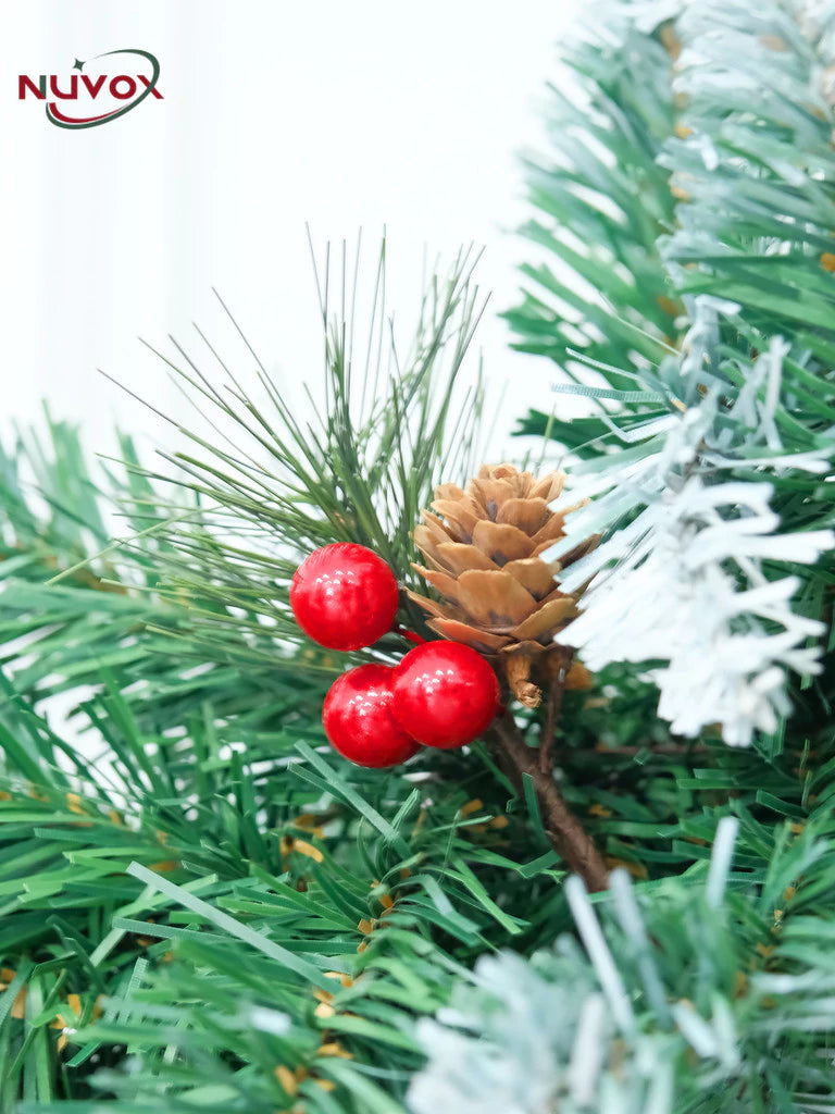 NUVOX Christmas Red Berries Decoration Artificial Red Berries Pine Cone Xmas Tree Hanging Ornaments