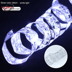 NUVOX Christmas Ribbon with Lights for Christmas Tree DIY Xmas Tree Ribbon Decorations