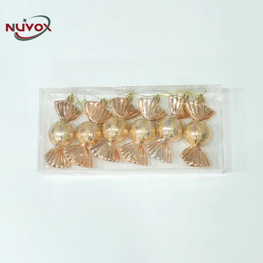 NUVOX 6pcs Christmas Tree Candy Pendant Xmas Tree Hanging Ornaments Decor For Home Party
