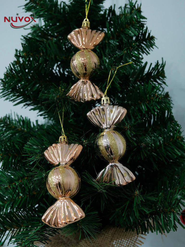 NUVOX 6pcs Christmas Tree Candy Pendant Xmas Tree Hanging Ornaments Decor For Home Party