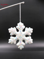 NUVOX Christmas Snowflakes Decoration Glitter Fake White Snowflake Xmas Tree Hanging Pendents Decor
