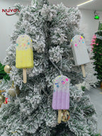 NUVOX Macaron Christmas Tree Pendants Ice Cream Set Christmas Tree Decoration Home Party Supplies