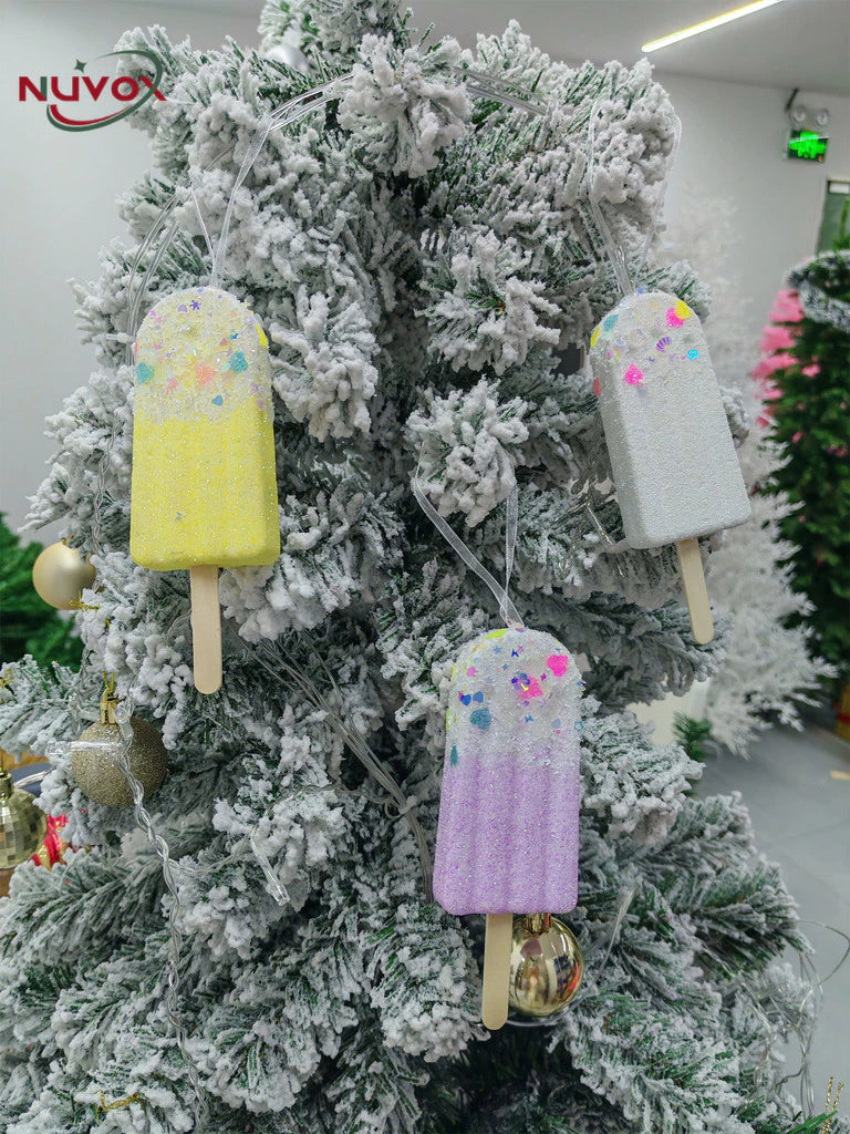 NUVOX Macaron Christmas Tree Pendants Ice Cream Set Christmas Tree Decoration Home Party Supplies