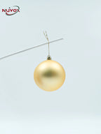 NUVOX 8cm Christmas Balls Decoration Glitter Gold Xmas Tree Hanging Ornaments Decor Big Size