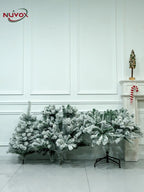 NUVOX 5/6/7/8/10FT Snow Flocked Christmas Tree High Quality XMas Decor Snow Tree