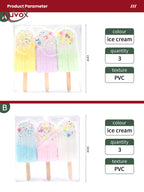 NUVOX Macaron Christmas Tree Pendants Ice Cream Set Christmas Tree Decoration Home Party Supplies