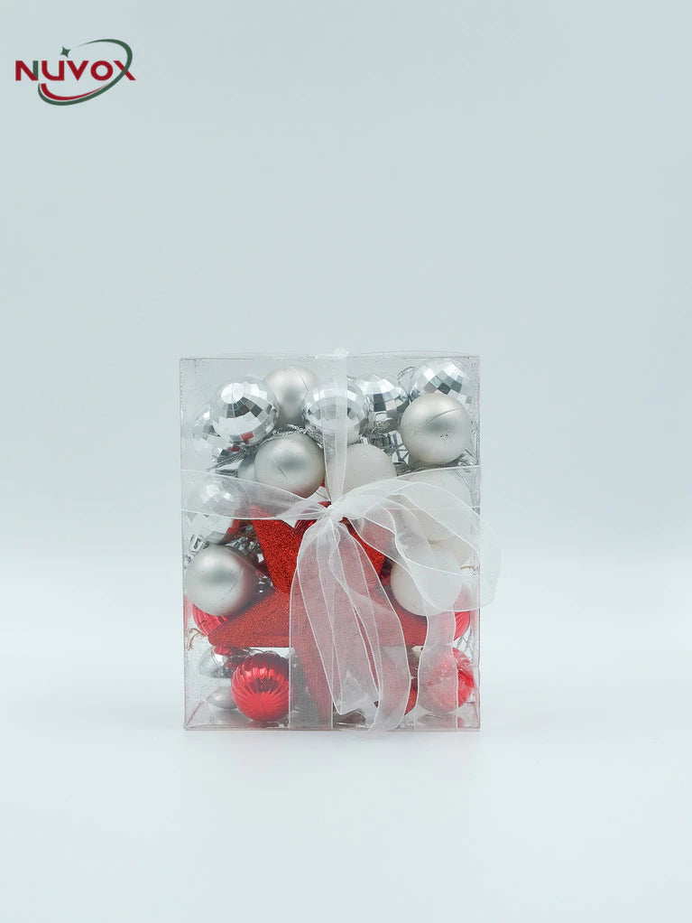 NUVOX 30Pcs/6cm Christmas Tree Ball Hanging Pendant Christmas Balls Decors Set for New Year Party