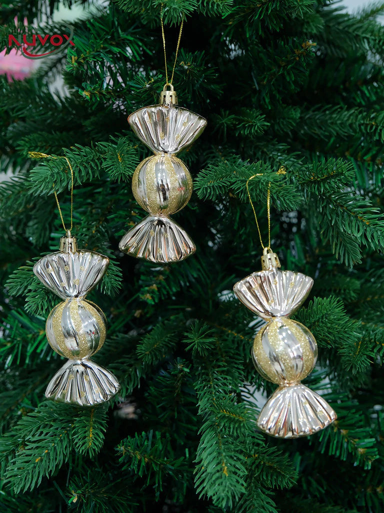 NUVOX 6pcs Christmas Tree Candy Pendant Xmas Tree Hanging Ornaments Decor For Home Party