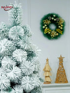 NUVOX Snow Flocked Artificial Christmas Tree Premium Hinged Pine Tree