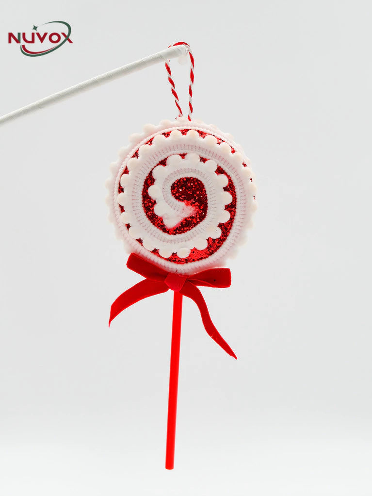 NUVOX Christmas Candy Hanging Decorations Threaded Lollipop Xmas Tree Hanging Ornaments For New Year