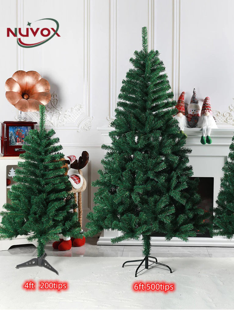 NUVOX PVC Christmas Tree 7ft Makapal Christmas Tree Set with Decoration for Home Party Supplies